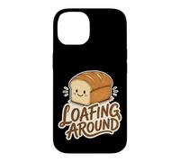 Loafing Around Funny Bread Pun Cartoon Case for iPhone 14