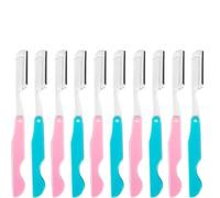 LOAFTWICRE Eyebrow Razor Folding Eyebrow Trimming Knife Portable Blade Hair Removal Cutters Razor Makeup Tools Facial Scraper(1pcs-mixed color)