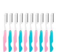 LOAFTWICRE Eyebrow Razor Folding Eyebrow Trimming Knife Portable Blade Hair Removal Cutters Razor Makeup Tools Facial Scraper(5pcs-mixed color)