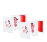 LOAFTWICRE Handprint Footprint Imprint Kit Souvenirs Casting Ink Pad Clay(Color2-2pcs)