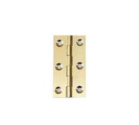 LOAFTWICRE Hinge 10pcs/Bag Solid Brass Hinges Furniture Hardware Door and Window Cabinet Box Hinge(A-3.3 X 6.4 cm)
