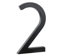 LOAFTWICRE House Numbers 1pc Black 152mm Floating House Number Outdoor Plastic Apartment Door Numbers Mailbox Address Sign 0-9 With Screws(2)