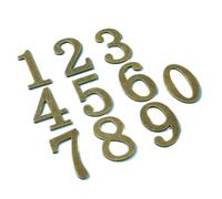 LOAFTWICRE House Numbers 1Pcs Metal Mailbox Numbers Solid Zinc Alloy House For Outside Self Adhesive 3D Address For Apartment(Bronze No.7)