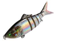LOAFTWICRE Lure Swimbait 12.5cm Multi Joint Lure 3D Laser Bionic Fish Swimming Ball Sinking Hard Bait(Color3)