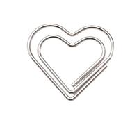 LOAFTWICRE Paper Clip 30/50pcs Heart Metal Paper Clips Mini Bookmark Binding Note Decor Stationery School Office Supplies(Color3-50pcs)