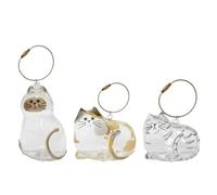 LOAFTWICRE Pet Fur Memorial Keychain Cat Hair Keepsake Pendant For Backpack Purse For Owners Souvenir(Mix F-3PCS)