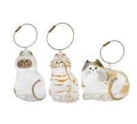 LOAFTWICRE Pet Fur Memorial Keychain Cat Hair Keepsake Pendant For Backpack Purse For Owners Souvenir(Mix C-3PCS)