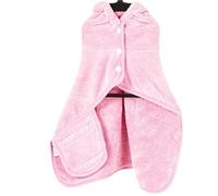 LOAFTWICRE Pet Towel Pet Bathrobe For Dogs And Cats Super Absorbent Bath Towel Adjustable Collar And Belly Strap(Color7,S)