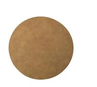 LOAFTWICRE Place Mat 1/4/6/10sets PU Leather Placemats Round Washed Cowhide Pattern Table Mats For Dining Kitchen Party Decoration(COR tan brown,1set)