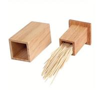 LOAFTWICRE Toothpick Holder 1PC Toothpick Box With Lid Portable Household Hotel Restaurant Kitchen Tooth Pick Holders Storage Boxes Decoration Tools(Square)