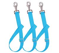 Loaged Adjustable Nylon Bucket Strap （3 Pack）- for Hay Nets, Water Buckets, Hanging Strap,Horse Outdoor Feeders,Heavy Duty Horse Water Feed, 30" (Hurricane Blue)