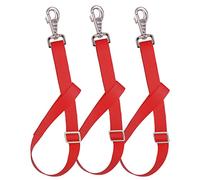 Loaged Adjustable Nylon Bucket Strap (3 Pack)- for Hay Nets, Water Buckets, Hanging Strap,Horse Outdoor Feeders,Heavy Duty Horse Water Feed, 30" (Red)