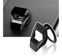 LOAGHBA Car Start Button Cover for Ford Mustang/Mustang GT/Mustang Mach 1 3-Doors 2000-2023 2024, Ignition Starter Engine Start Stop One-Key Push Covers Anti-Scratch, Car Accessories,Black