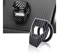 LOAGHBA Car Start Button Cover for Nissan Juke Acenta 2011-2017, Ignition Starter Engine Start Stop One-Key Push Covers Anti-Scratch, Car Accessories,Carbon fibre