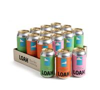 LOAH Fruit Lager Mixed Pack | 0.5% Alcohol-Free Beer | Lime, Blood Orange & Peach | Vegan & Gluten-Free | 12 x 330ml