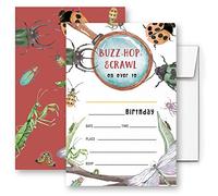 LoaHak Bunch Of Bugs Birthday Party Invitations For Boys, Bug Birthday Invitation Boy, Insect Birthday Invite. (023)