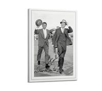 LOAJGNERC FRANK SINATRA & DEAN MARTIN Signed Canvas Wall Art Decor Living Room Modern Family Bedroom 12x18inch(30x45cm) Frame-style