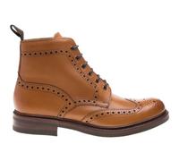 Loake Bedale Mens Wide Fit Brogue Boots TAN Burnished