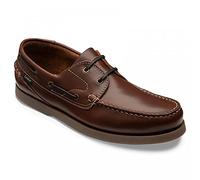 Loake Lymington Brown Waxy Leather Mens Deck Shoes UK 8.5 Brown Waxy