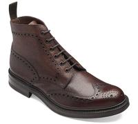 Loake Mens Bedale Brogue Boots Brown Oxblood Burnished Leather Mens Shoes
