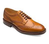 Loake Mens Chester Brogues Tan Mahogany Burnished Calf Leather Mens Shoes