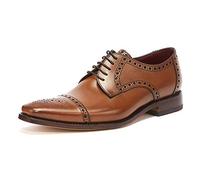 Loake Men's Leather Semi-Brogue Foley Derby Shoes Brown 11