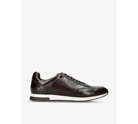 Loake Mens Loake Bannister Tonal-Stitching Leather Low-Top Trainers Dark Brown Eur 44 / 10 UK Men