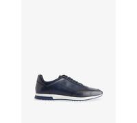 Loake Mens Loake Bannister Tonal-Stitching Leather Low-Top Trainers Navy Eur 44 / 10 UK Men