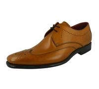 Loake Mens Loake Brogue Lace Up Leather Shoes Stitch - Tan - UK 9