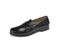 Loake Princeton Leather Moccasin Shoes Black