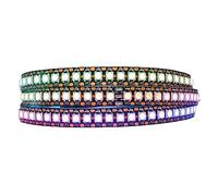 LOAMLIN Individually Addressable RGB LED Strip 3.2FT 5050 SMD with WS2812 IC Control Smart Flexible Dream Full Color 144Pixels/m Black PCB Light IP30 Non Waterproof DC5V