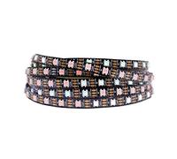 LOAMLIN WS2812B Individually Addressable RGB LED Strip 16.4FT 5050SMD Smart Flexible Dream Full Color 60Pixels/m Balck PCB Light IP30 Non Waterproof DC5V (Black PCB, 16.4FT 300LEDs IP30)