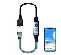 LOAMLIN WS2812B WS2811 LED Strip Controller SP621E, Music Bluetooth iOS/Android App Control Support Smart IC RGB LED Light Controller, USB Input for Dream Colour LED Light Project