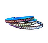 LOAMLIN WS2815 Individually Addressable RGB LED Strip (Upgraded WS2812B) 3.2ft 144Pixels Smart Flexible Dream Full Color Dual Signal LED Light DC12V Non-Waterproof IP30 Black PCB
