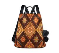 Loancwa Bohemian Pattern Daypack 17L Large Capacity Diaper Bag Backpack for Globetrotters Daily Use
