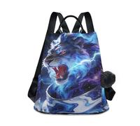 Loancwa Cool and Stylish Lion Pattern Daypack 17L Compact Gym Backpack with Shoe Compartment for Weekend Warriors Outdoor Adventure