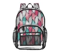 Loancwa Creative Macramé Rope Clear Fashion Backpack for Women Men Transparent Travel School Bag Daypack for Boys Girls