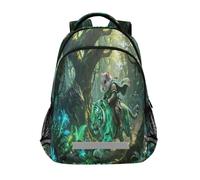 Loancwa Forest Beasts and White Mice Backpack for Boys Girls Elementary School Bag Kids Bookbag Travel Rucksack