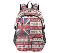 Loancwa Mi Qi Cartoon Pattern Backpack with Mulitiple Pockets for School Travel Outdoor College, 17.5 inch Laptop Backpack for Men and Women