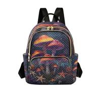 Loancwa Mushrooms and Marine Life Small Backpack Purse for Women Travel Bag Fashion Daypack Back Pack Shoulder Bag