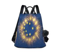 Loancwa Star Circle Pattern Women Backpack Purse 17L | Anti Theft Back Pack Shoulder Fashion Bag