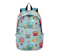 Loancwa Travel Backpack for Women Men, 25L Interesting Owl Pattern Casual Daypack, Lightweight Bag for Work,exercise, Travel, Hiking