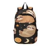 Loancwa Travel Backpack for Women Men, 25L Jellyfish and Sea Turtle Pattern Cartoon Sloth Pattern Cartoon Sloth Pattern Casual Daypack, Lightweight Bag for Work,exercise, Travel, Hiking