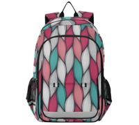 Loancwa Unisex Kids Creative Macramé Rope Laptop Backpack, Elementary School Daypack with Laptop Compartment & Organizer Pockets