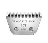 Loarysk Precision Ceramic Wide Blades for Dog Grooming,Compatible with Andis,Oster A5,Wahl km10 Clippers-Dog and Cat Grooming Replacement Blade (30W(0.5MM))