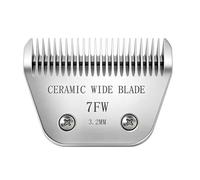 Loarysk Precision Ceramic Wide Blades for Dog Grooming,Compatible with Andis,Oster A5,Wahl km10 Clippers-Dog and Cat Grooming Replacement Blade (7FW(3.2MM))