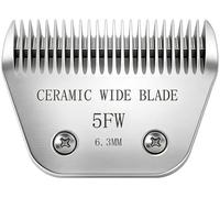 Loarysk Precision Ceramic Wide Blades for Dog Grooming,Compatible with Andis,Oster A5,Wahl km10 Clippers-Dog and Cat Grooming Replacement Blade (5FW(6.3MM))