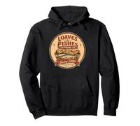 Loaves & Fishes John 6:11 Funny Christian Faith Pullover Hoodie
