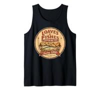 Loaves & Fishes John 6:11 Funny Christian Faith Tank Top