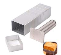 LoBake Rectangle Shape Aluminium Pineapple Cake Mold Stainless Steel Pressing Stamp mooncake Mould Fondant Cookie Biscuit molds DIY